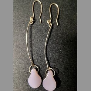 Vintage earrings with pink crystals